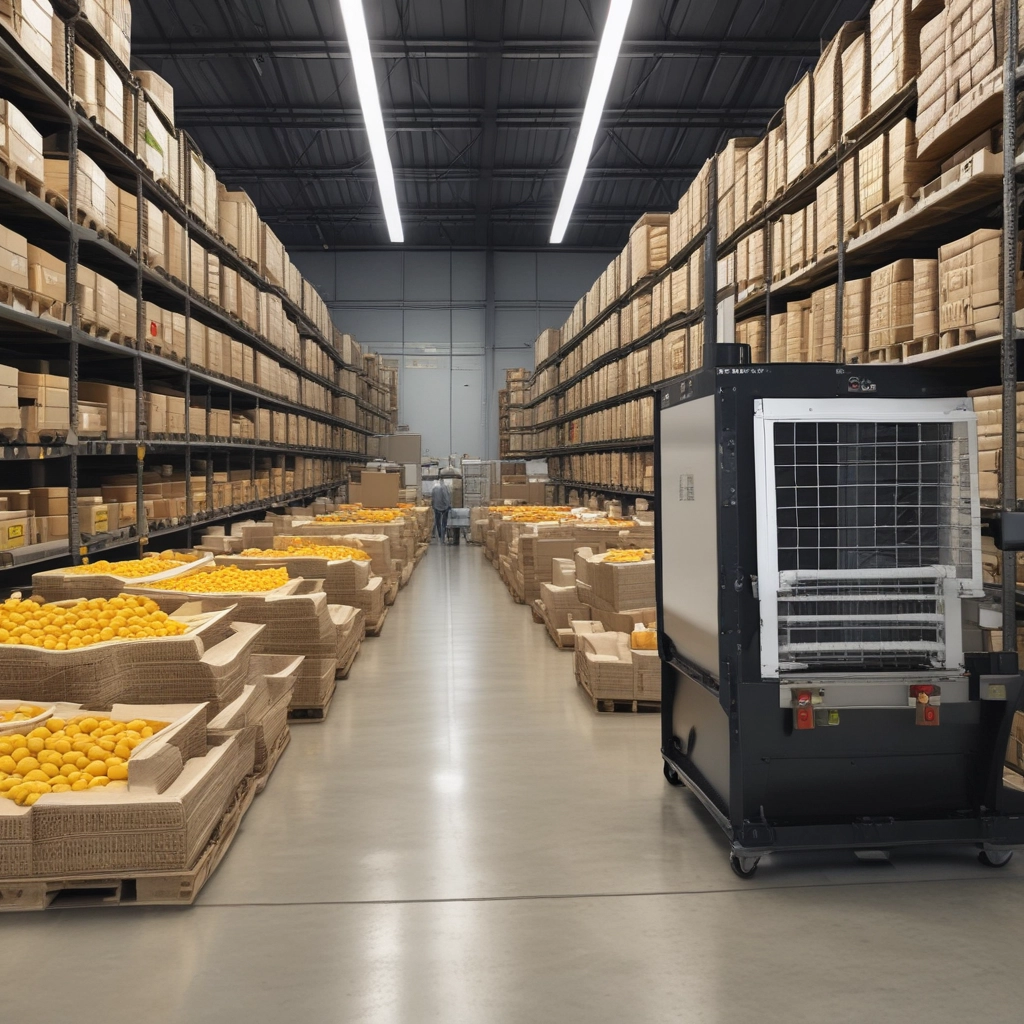 A modular office container fully equipped with air conditioning and electrical outlets.